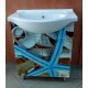 Mobilier de baie Blue Sea Star 65 cm cu lavoar HFL 650