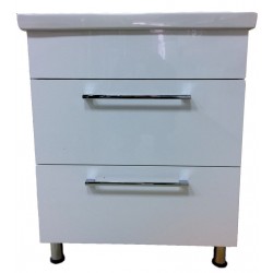 Mobilier baie QUATTRO Taormina WHITE 70cm cu lavoar KF4570