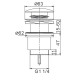 Донный клапан с переливом FRAP F 62-6 ALB 1 1/4"