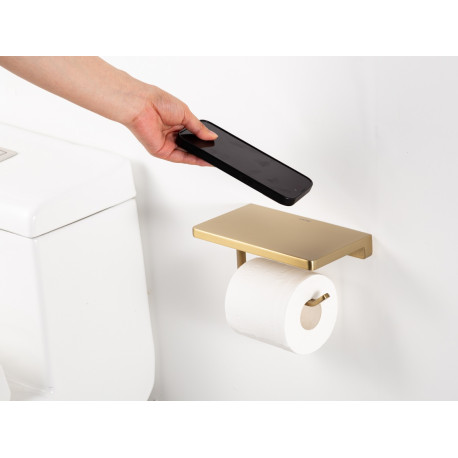 Suport hartie WC cu raft GAPPO G30803-3 Satin GOLD