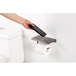 Suport hartie WC cu raft GAPPO G30803-9 GRAFIT