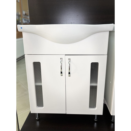 Mobilier de baie Clasic 65 cm cu usi de sticla cu HFL 650