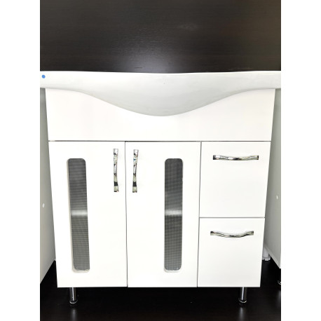 Мебель для ванной Clasic 75 со стеклом с умывальником 7075