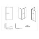 Cabina dus GRSF 80x110x200 BRUSHED MATTE NICKLED 8mm