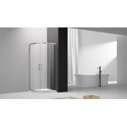 Cabina dus XACQ 90x 90x200 BRUSHED MATTE NICKLED 6mm
