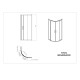 Cabina dus XACQ 90x 90x200 BRUSHED MATTE NICKLED 6mm