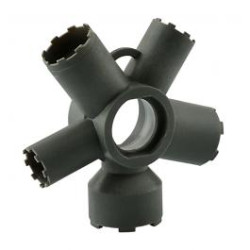 Teu bronz redus 3/4'Fx1/2'Fx3/4'F CROMAT