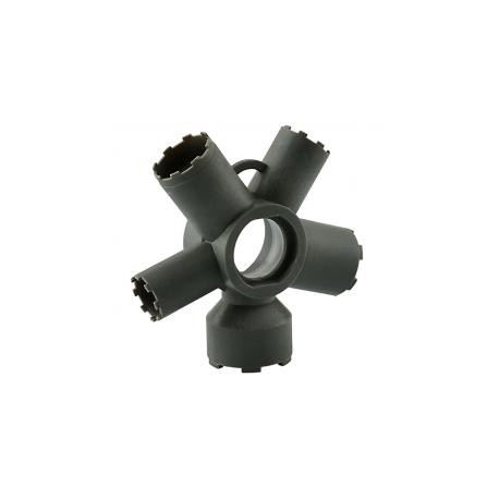 Teu bronz redus 3/4'Fx1/2'Fx3/4'F CROMAT